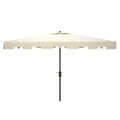 Safavieh 6.5 x 10 in. Zimmerman Rectangle Umbrella Beige & White PAT8300C